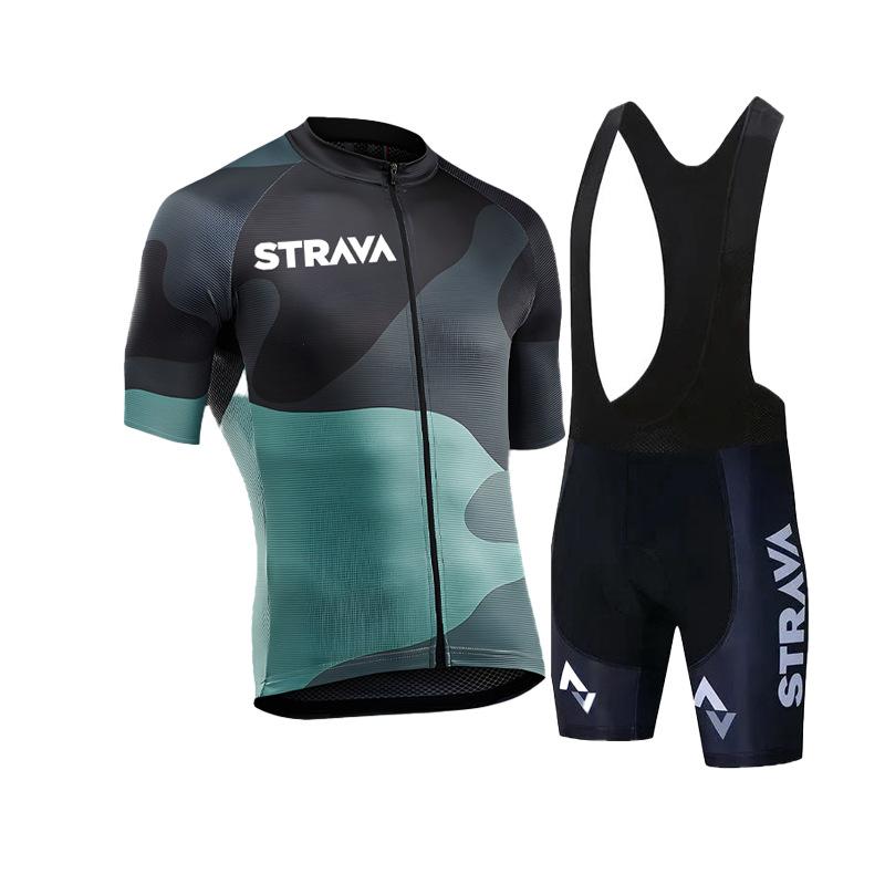 Bicycle Cycling Suit Short-sleeved Suit Men's Spring Summer Road Cycling Suit Quick-drying Breathable Mountain Bike Cycling Suit