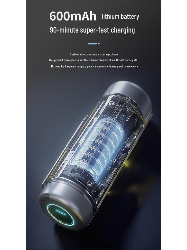 Men's 3-in-1 Electric Shaver with Digital Display, Water-Washable 3D Floating Cutter for Beard