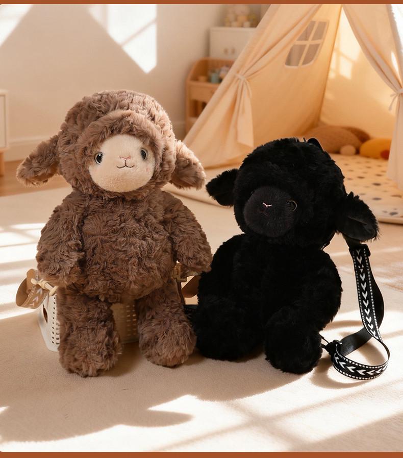Adorable Little Sheep Backpack Plush Toy - Children's Doll and Cute Figurine, Perfect Birthday Gift for Girls