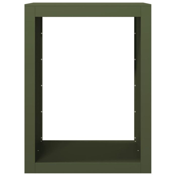 VidaXL Firewood Rack Green 60x40x80 Cm Steel, Log Store, Fireplace Log Holder, Log Stand, 850999