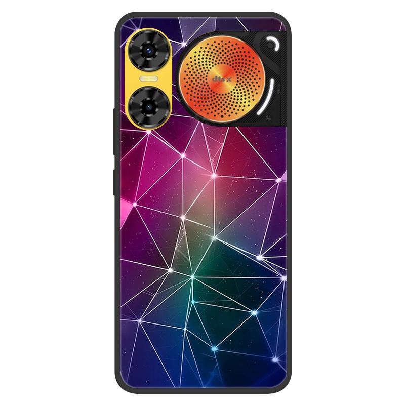 For ZTE Nubia Music 2 Case 2025 Soft Black Silicone Bumper Butterfly Painted Phone Cover for Nubia Music2 Cases Fundas Capa