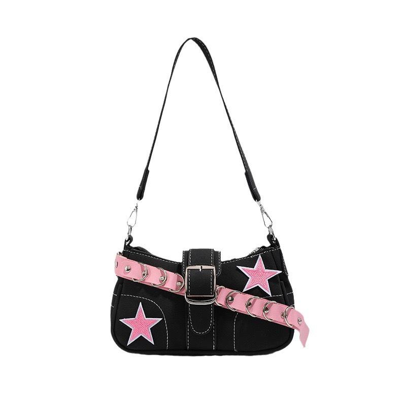 2025 Trendy Y2K Star Baguette Shoulder Bag: High-End Cool & Spicy Women's Underarm Bag
