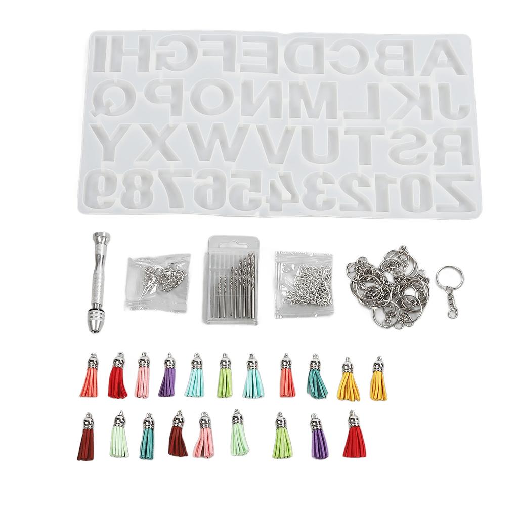 Silikonform-Set    Wiederverwendbare Quastenanhänger Silberne Hörnadeln Werkzeuge für Resin Art C