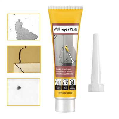 Pâte de Réparation Murale 100g Séchage Rapide Enduit de Rebouchage pour Trous de Placo Cache-Trou pour Plafond pour Salon Chambre Salle de Bain Cuisine Balcon