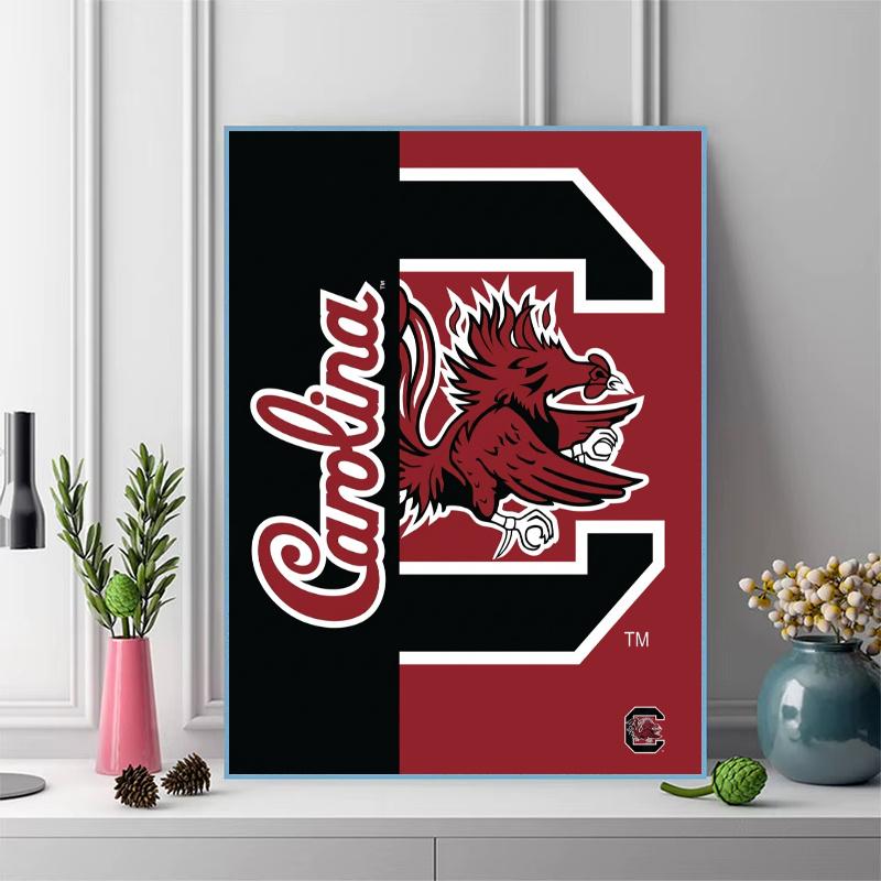 South Carolina Gamecocks 100% Round Full Drill 5D DIY Diamond Painting Embroidery Cross Stitch Rhinestone Décor