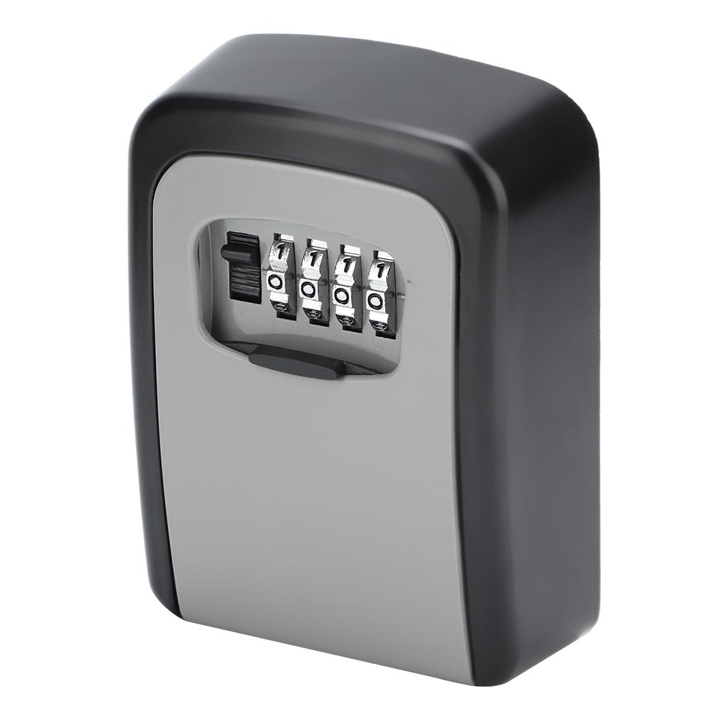 Wall Mounted 4 Digit Combination Key Lock Box Safe Security Storage Case Organizer
