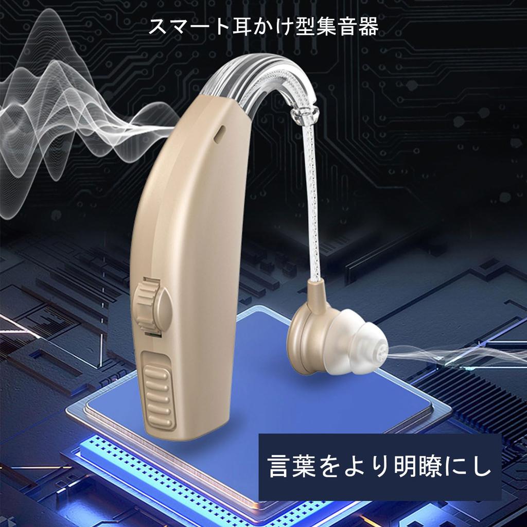 AMIZDYTO Rechargeable Hearing Amplifier, Ear-Hook Type, Adjustable Volume, Compact, Lightweight, Easy To Use, for Both Ears