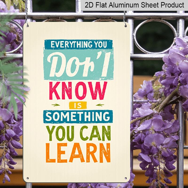 2D Flat, 1pc Funny & Uplifting Aluminum Wall Sign with Positive Affirmations - 7.87*11.8 Inch Modern Minimalist Funny Phrase Plaque Suitable for