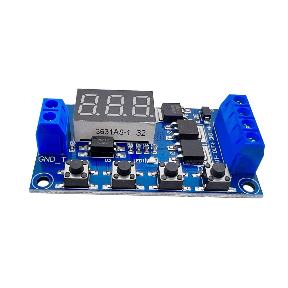 DC 12V 24V Dual MOS LED Digital Time Delay Relay Trigger Cycle Timer Delay Switch Circuit Board Timing Control Module DIY