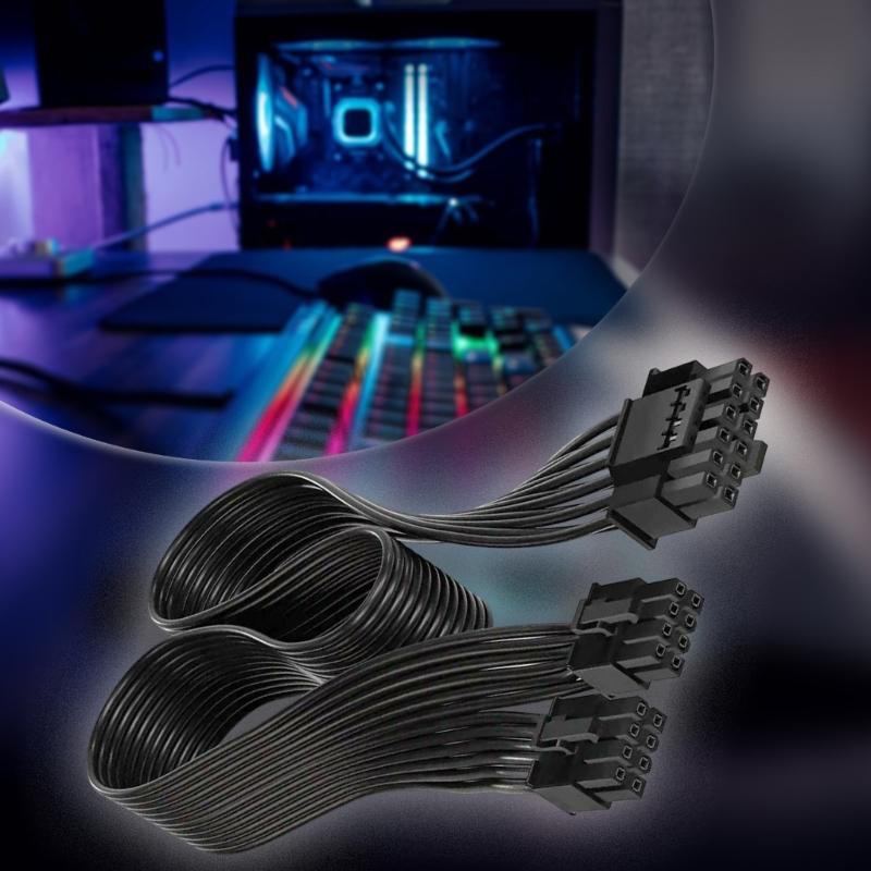 16PIN (12+4) Graphics Card Power Adapter Two 8pin Directly Connection 16AWG Thickened Wire For Stable Current Supply