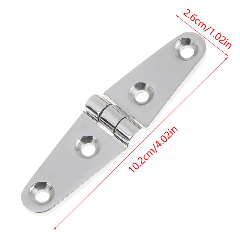 1 Pezzo Acciaio Inossidabile Marino 316 102*26*4mm Robusta Cerniera a Strap para Porta di Barca Fusa 4 Fori Lucidatura a Specchio Ferramenta per Barca