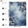 2D Vintage Blue Flower Texture Backdrop for Product Photography & Video