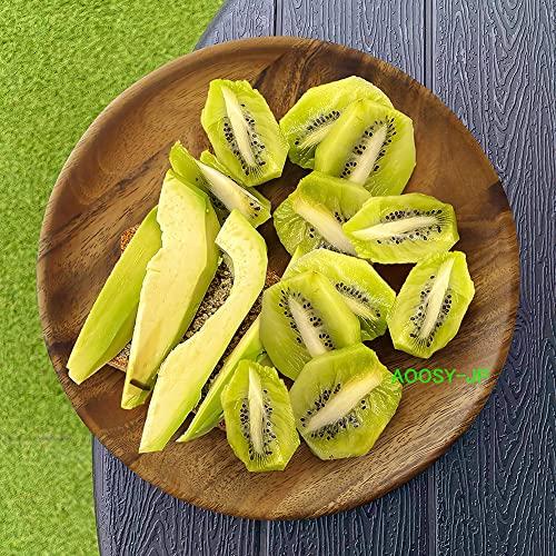 AOOSY Natural Wood Dinner Plates, Set of 4, 25cm Diameter, Large, Perfect for Curry, Pasta, Bread, Desserts, and Japanese Cuisine, Suitable for Commer