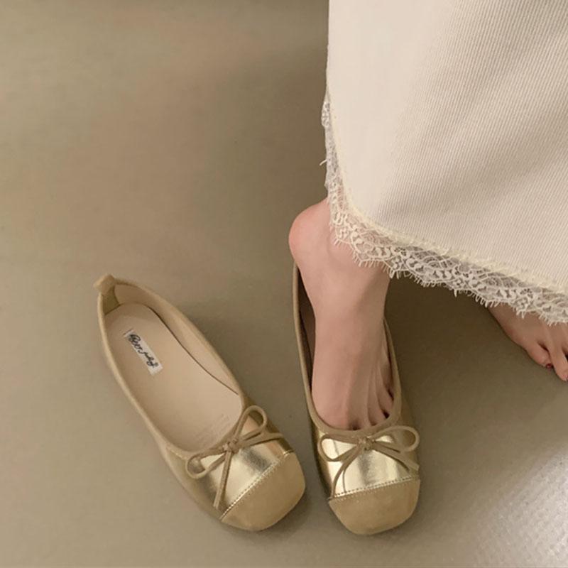 Měkké Dámské Hedvábné Mělké Dámské Baleríny S Botami Pantoflemi Kulatá Špička Obuv Nazouvací Dámské Baleríny Taneční Boty