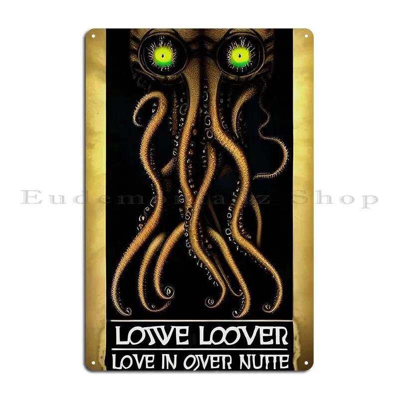 Cthulhu Love Metal Sign Plaques Custom Party Create Cinema Wall Decor Tin Sign Poster
