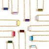 Square Zircon Gold Plated Bracelet Sparkling Minimalist Bracelet Fashion Birthstone Bracelet  Daily