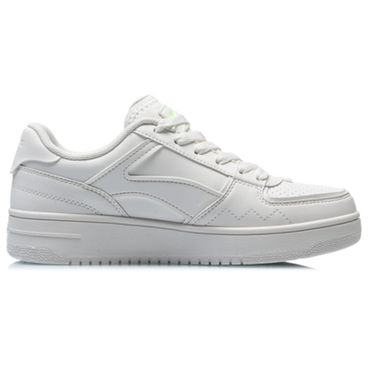 Li Ning Slip Resistant Abrasion Resistant Low Top Skateboard Shoes Women's White AGCQ378-5