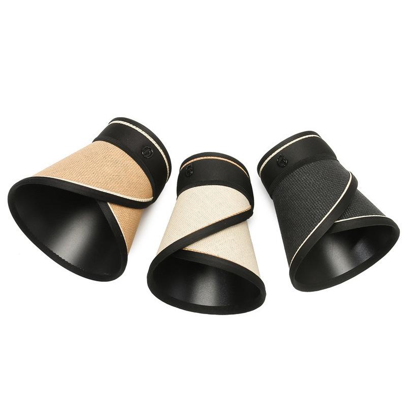 Vinyl Empty Top Hat Women'S Summer Sun Protection Straw Hat Uv Protection Big Brim Cycling Roll Sun Hat Uv Sun Hat