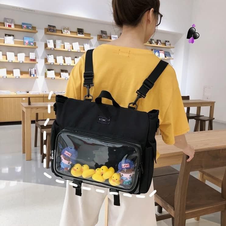 Ita Oshikatsu A4 Tote Large Everyday Events [Harujio] Bag, Backpack, Backpack, Bag, 2-Way, Transparent, Black, Capacity, Clear, Oshikatsu, Otaku, Bag,