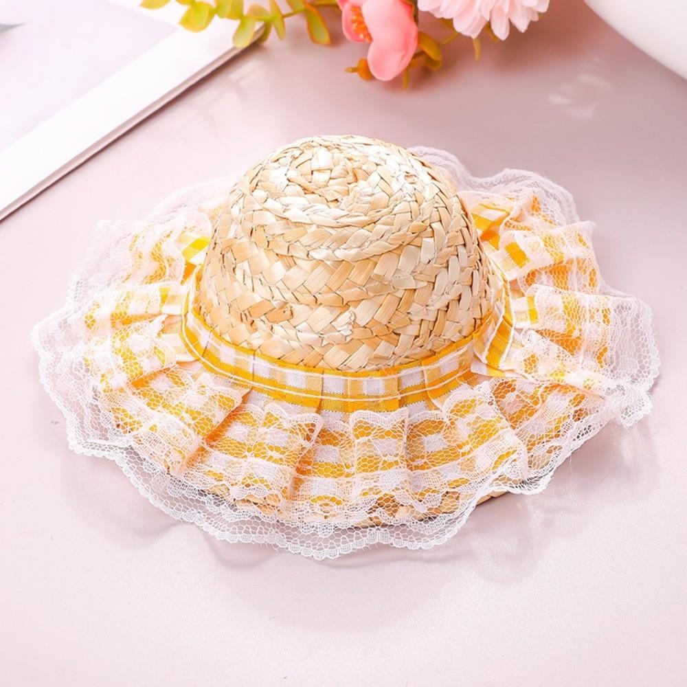 Sun Protection Pet Straw Hat Adjustable Dog Fisherman Hat Fashion Pet Sunshade Hat Summer Season