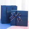 Scatola da Imballaggio Rettangolare Blu con Fiocco Scatola Regalo Creativa Fai da Te Souvenir Matrimonio Regalo Compleanno San Valentino