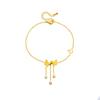 Gold Butterfly Anklet With Zircon Tassel