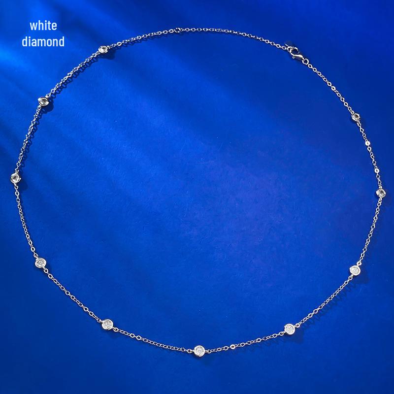 

Longlongjin 2023 Минималистичное колье из серебра 925 пробы с цирконом, Унисекс дизайн в стиле легкой роскоши S925 Silver