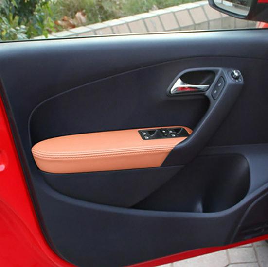 Leather Door Armrest Wrap for 2011-2018 VW Polo and Polo Cross