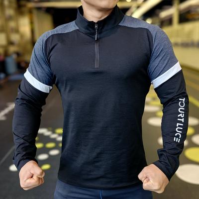 Men Compression Running T-Shirt Breathable Elastic Sweatshirt Long Sleeve Tight Tops Training Jogging Sport Clothing F4S0