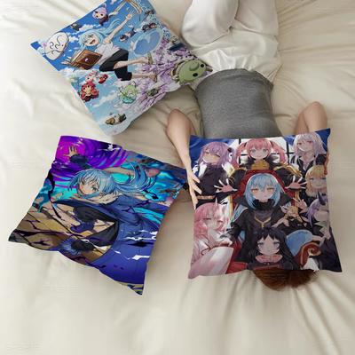 Anime Tensei Shitara Slime Datta Ken Cushion Cover Decorative Pillow Sofa Home Decor Case Pillow Cases