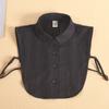 Vintage Stand Fake Collar Shirt Women Lace Lapel Detachable Collars For Women Black False Collars Woman Half Shirt Blouse