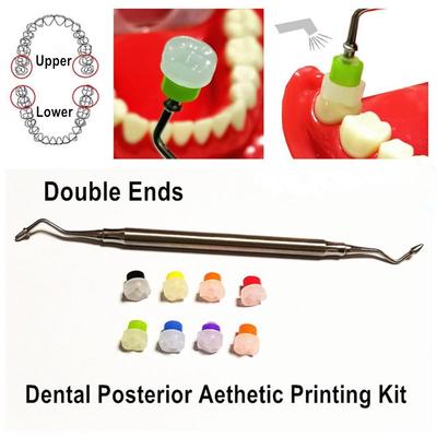1 set Tandheelkundige Esthetische Afdrukken Schimmel Restauratie van Achtertanden Afdrukken Schimmel Tandheelkundige Hars Composiet Trimmer Spatel Tool