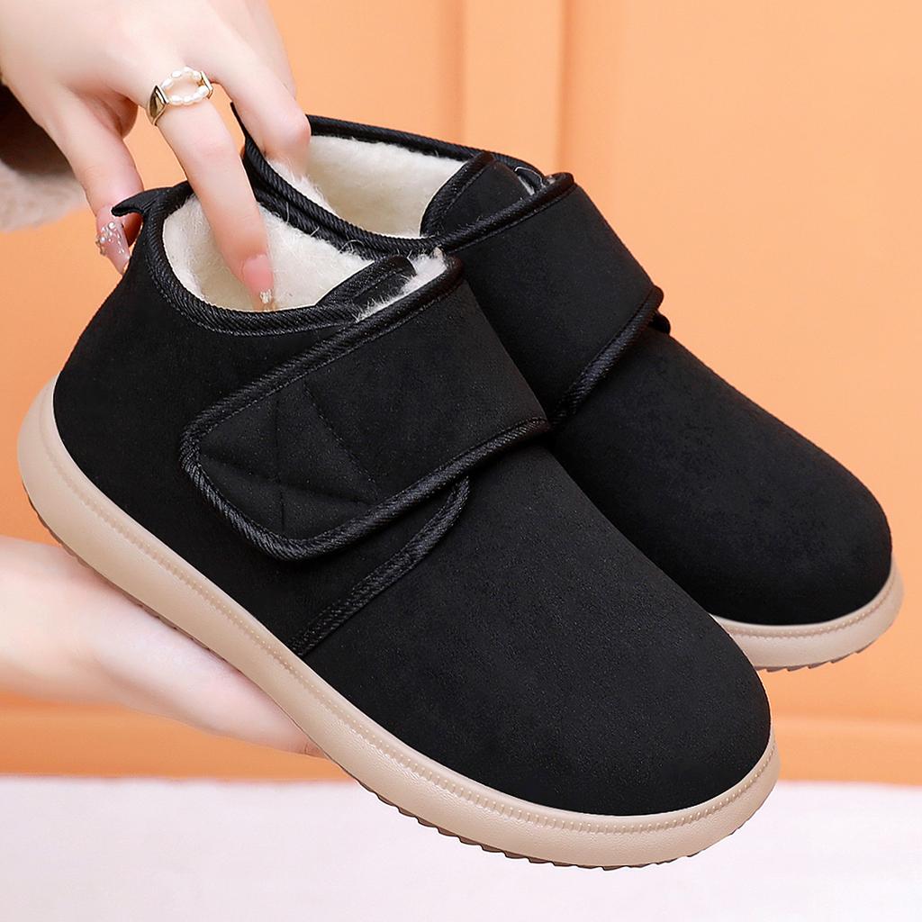 Cotton Shoes Women's Snow Boots Velcro Bag Heel Women's Boots Fashion Lightweight Boots Women's Fleece Thickened Cotton Boots