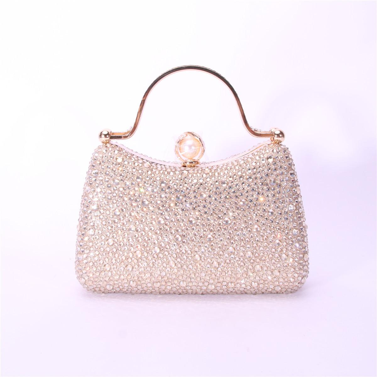 

Women s Evening Bag Diamond Encrusted Elegant Crossbody Shoulder Bags Wedding Banquet Luxury Glitter Handbag Trendy Clutch Bag шампанського