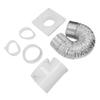 Dryer Vent Wall Plate Elbow Kit 4in 90 Degree All in One Connector Hose Set for Tight Space Secure Seal to Prevent Leaks