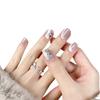 10pcs/set Purely Handmade Wearable Nails Medium and Long Nail Stickers Short False Nails