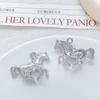 2Pcs/Lot Zinc Alloy Painted Double-Sided Horse Pendant Charms Diy Necklace Bracelet Earrings Accessories