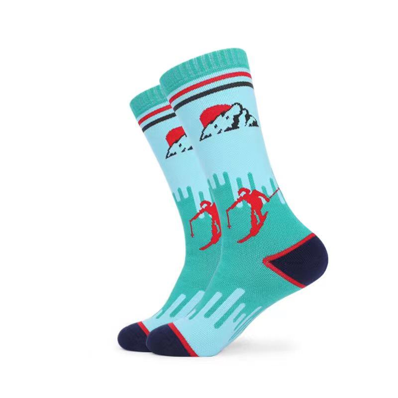 Unisex Quick-Dry Wool Ski Socks for Children and Adults - Warm, Long, and Ideal for Outdoor Sports