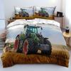Farm Tractor duvet cover with Pillowcases,Rustic 3D Machinery Design, Super Soft Microfiber Full/Queen Size,Kids Room Decor Gift