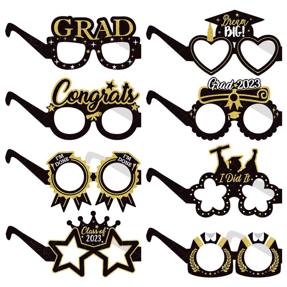 Graduation Decorations Class of 2025 Congrats Grad Balloon Paper Banner Cake Topper Gift Box Graduation Season Theme Party Decor