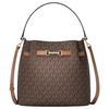 Carson Monogramm Logo Print Kunstleder Tragetasche Mittel Damen Tragetaschen Dunkelbraun Eichelbraun 35R6G2ZS6B-BROWN