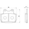 Daytona 13626 Brake Pad for Motorcycles, Hyper Pad (Semimetal Pad), SRX600-1 (85-86), FZ250 Feather