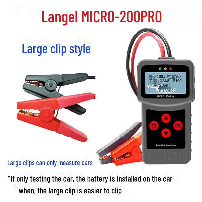 MICRO200PRO Large Clip Car Battery Tester & Analyzer
