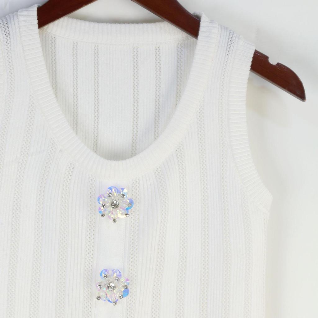 Ladylike French Style Sleeveless Knitted Vest