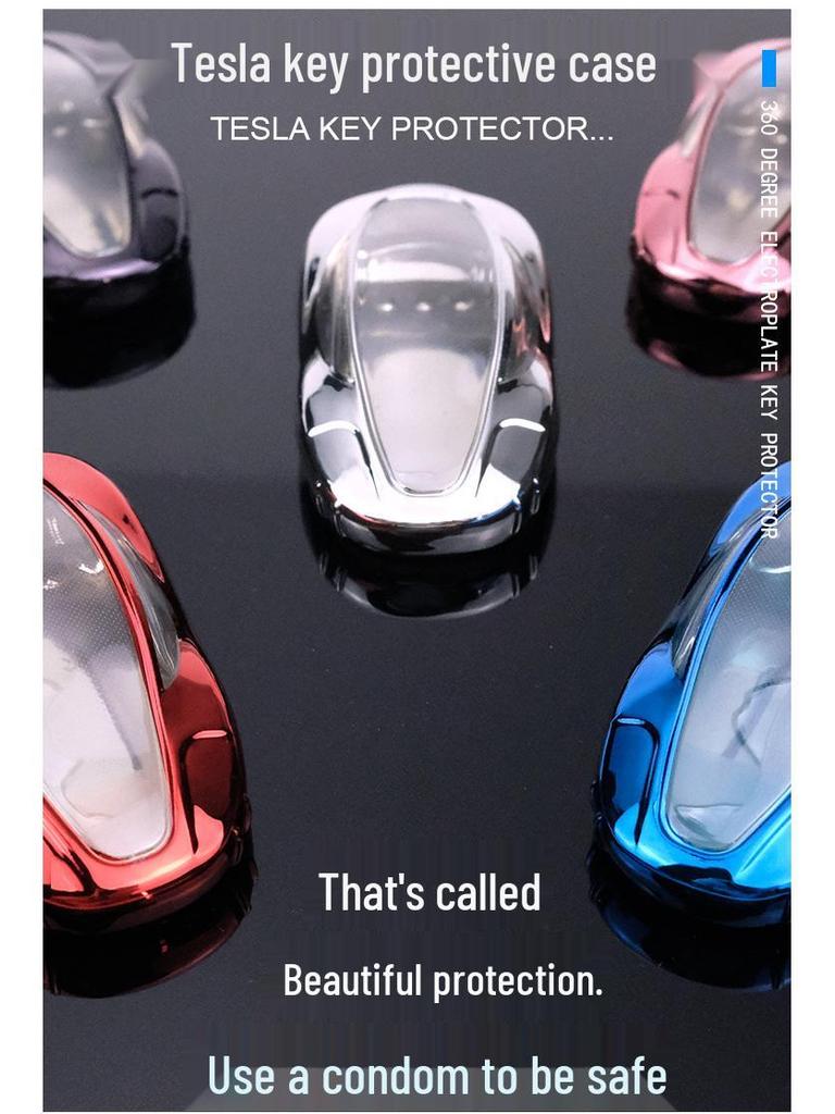 Tesla Model 3 Full-Cover TPU Smart Key Shell Case
