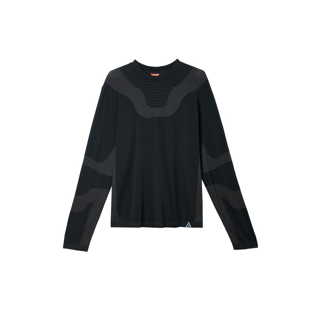 Nike Felpa a maniche lunghe girocollo ACG Dri-Fit Adv comoda ad asciugatura rapida Felpa da uomo Nero Grigio freddo FV8907-010