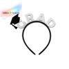 Celebrate Graduation Headband Non-slip Shiny Doctor Hat Hair Hoop Graduation Season Headwear Party Headpiece Party Favors
