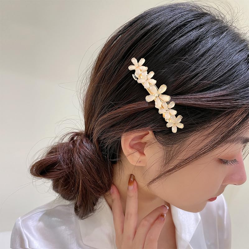 Flower Hair Clips for Women Vintage Hair Barrettes Hairpin Fashion Spring Hair Clip Pin Elegant Hair Claw Clamps Floral Hair Accessories for Girls