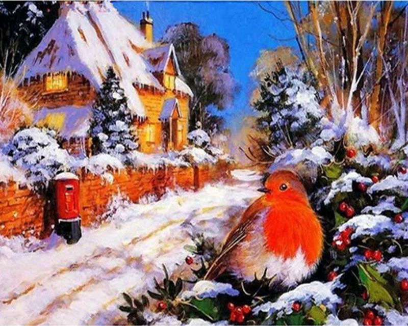 5d Diamond Art Painting House Light Street City Diamond Embroidery Mosaic Fox Eagle Animal Cross Stitch Needlework Decor for Home