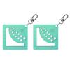 2Pcs Acrylics Knitting Needle Gauge Ruler For Sweater Sewing Craft Knitting Needle Measure Tool With Keychain Carabiner Clip